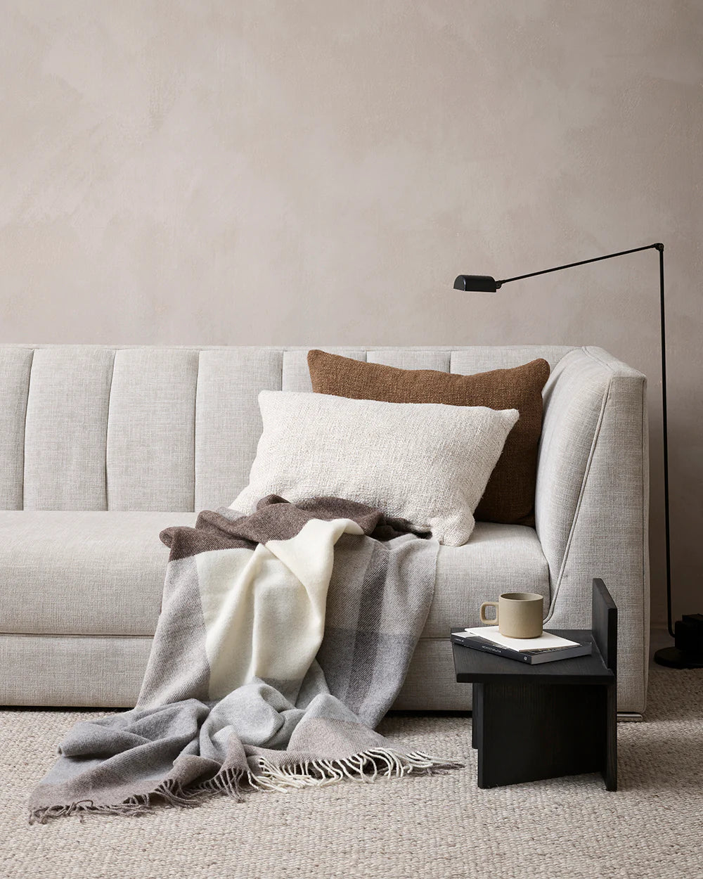 Brunswick Wool Throw - Olive, Bracken, Fawn
