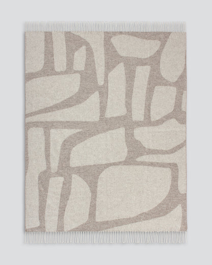 Flagstone Wool Throw Fawn