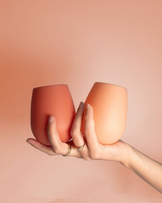 Fegg Silicone Unbreakable Glasses Terra + Peach