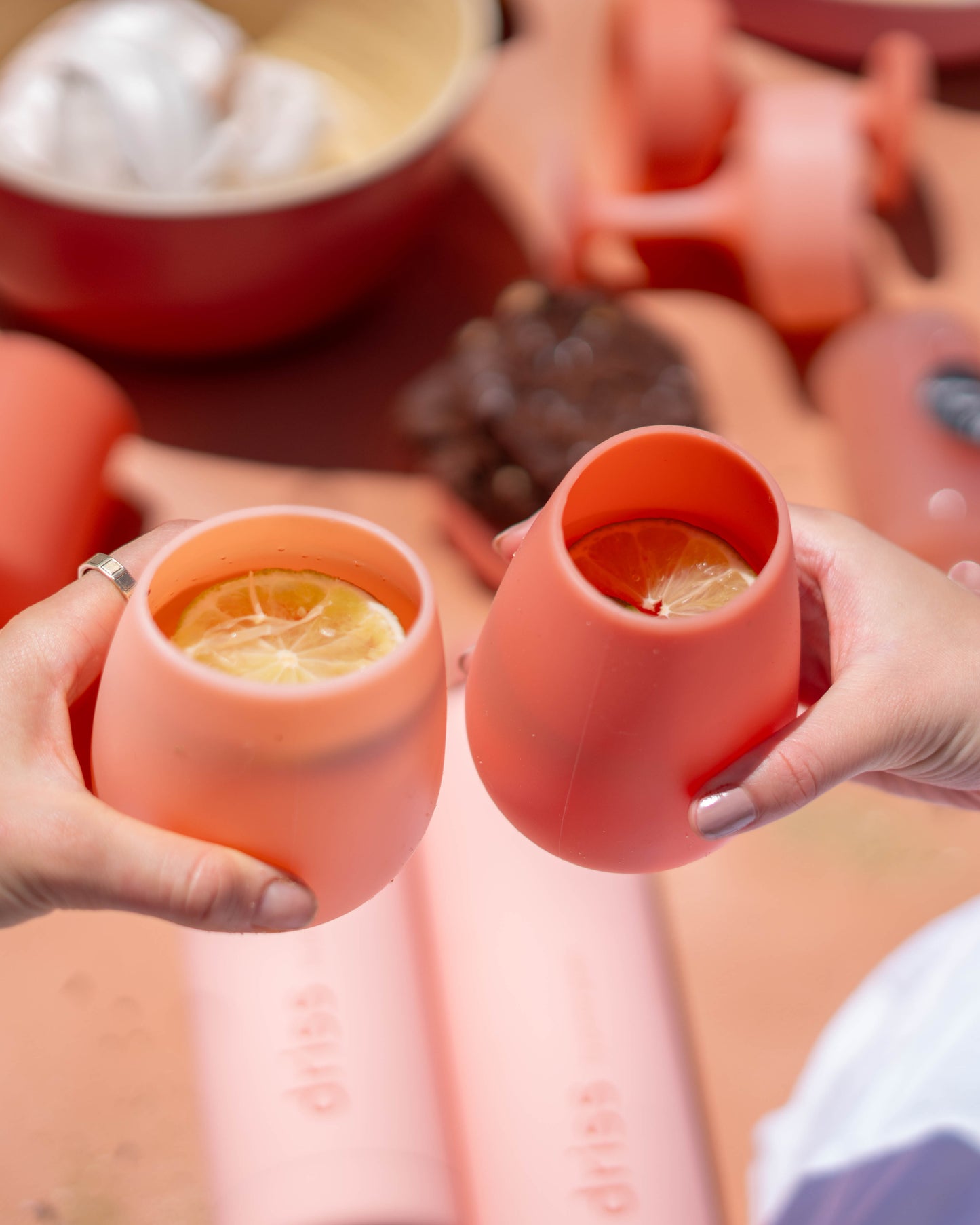 Fegg Silicone Unbreakable Glasses Terra + Peach